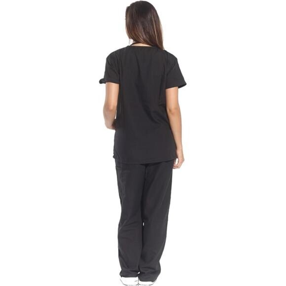 Just Love Women's Six Pocket Medical Scrubs Set (V-Neck with Cargo Pant) - Picture 3 of 4